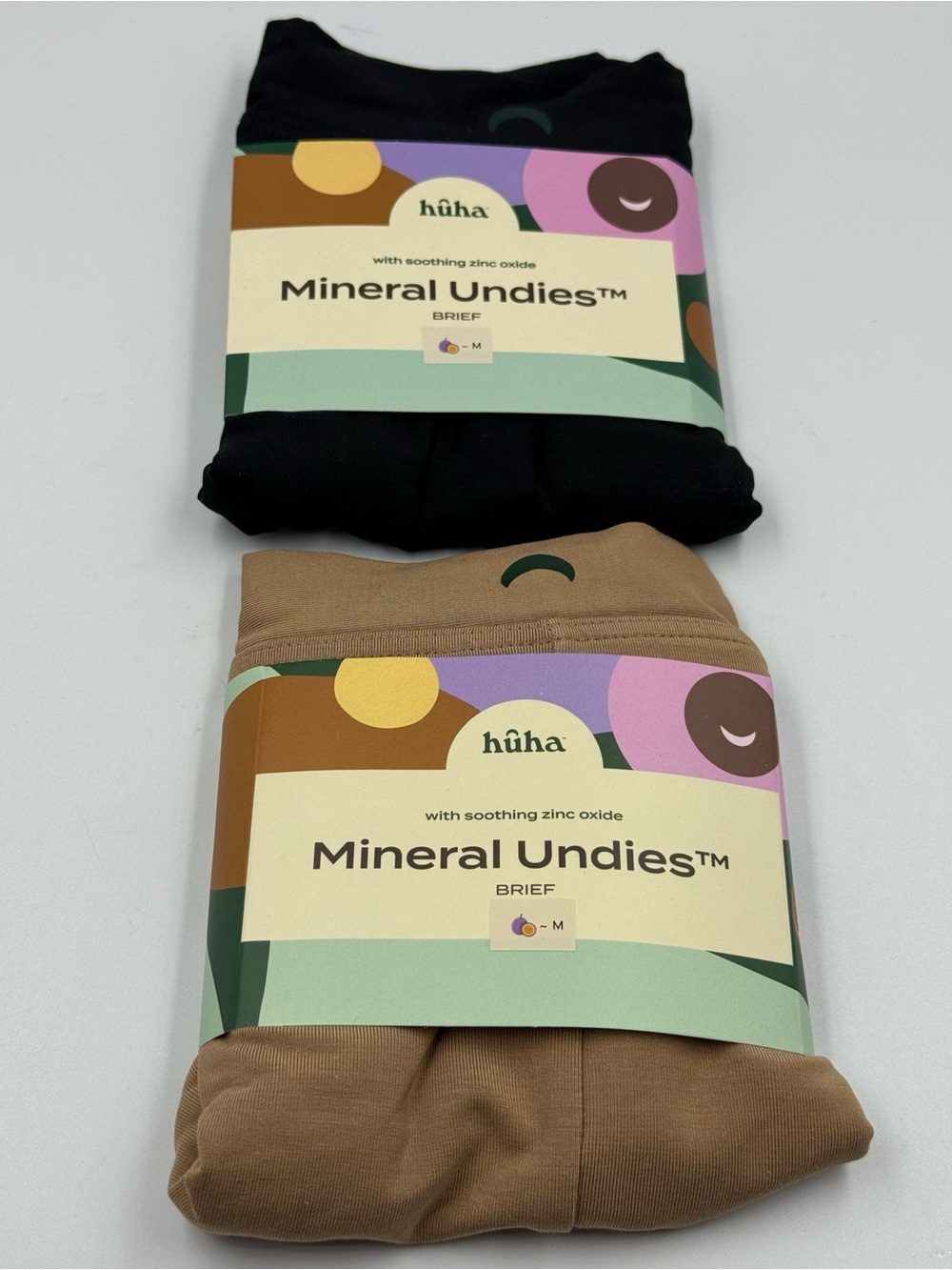 Huha Mineral Undies Briefs With Soothing Zinc Oxide Size Medium New 2 Pairs